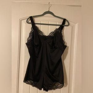 Women’s Illusion Brand Black Lingerie Romper 3X